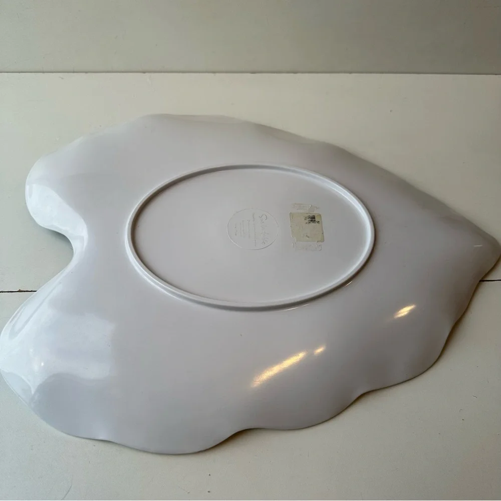 Sur La Table Monstera Leaf Ceramic Serving Platter Tray Green Tropical